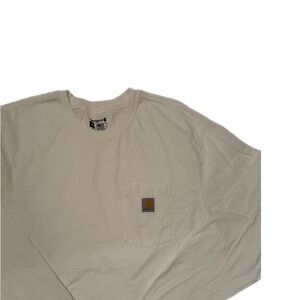 Carhartt Men's White Long Sleeve Tee Size Large
